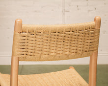 Load image into Gallery viewer, Blonde Woven and Wood Dining Chair
