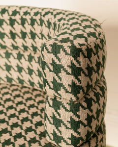 Houndstooth Green Vanity Chair