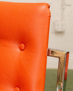 1970’s Tangerine Chrome Dining Chair