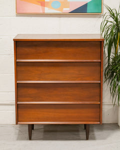 Highboy Sleek 4 Drawer Vintage Dresser