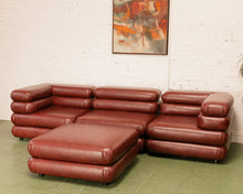 Load image into Gallery viewer, Elodie 4 Piece Modular Sectional in Brown Leather
