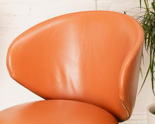 Load image into Gallery viewer, Brown Faux Leather Pedestal Chair
