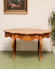 Load image into Gallery viewer, 1900s French Louis XV Boulle&#39; Style Inlaid Wood Table With Gilt Ormolu Mount
