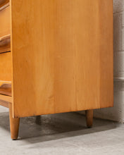 Load image into Gallery viewer, Blond Wood Sleek Sculptural Dresser Highboy
