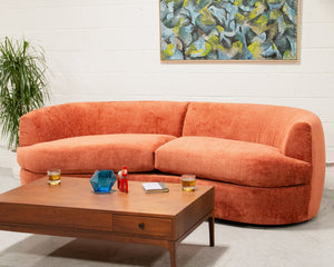 Charlotte Sofa in Rust Velvet