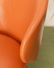 Load image into Gallery viewer, Brown Faux Leather Pedestal Chair
