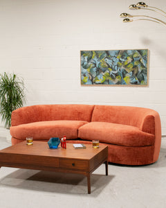 Charlotte Sofa in Rust Velvet