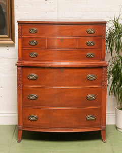 Antique Mahogany Federal Style Highboy Dresser