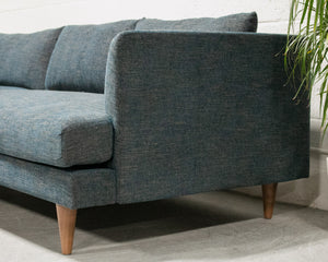 Elisa Blue Sectional Sofa with Chaise