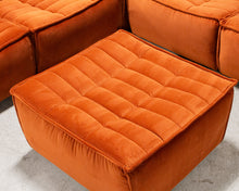 Load image into Gallery viewer, The Juno Modular Six-Piece Sectional in Burnt Orange
