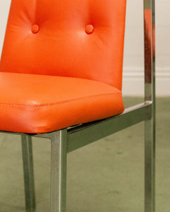 1970’s Tangerine Chrome Dining Chair