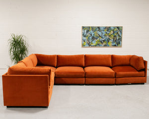 Sebastian 7 Piece Sofa in Rust