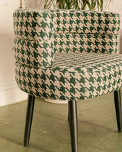 Load image into Gallery viewer, Houndstooth Green Vanity Chair
