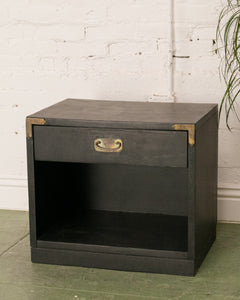 Single Black Campaign Nightstand