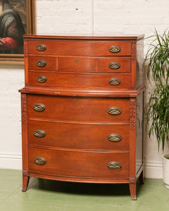 Antique Mahogany Federal Style Highboy Dresser