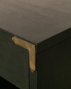 Single Black Campaign Nightstand