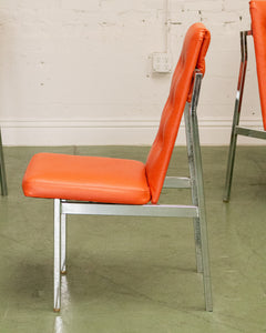 1970’s Tangerine Chrome Dining Chair