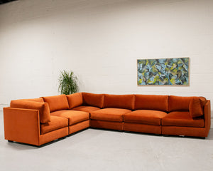 Sebastian 7 Piece Sofa in Rust