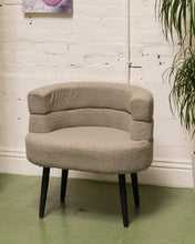 Load image into Gallery viewer, Small Green Nubby Vanity Club Chair
