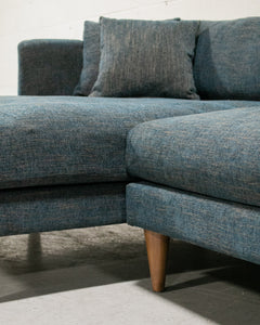 Elisa Blue Sectional Sofa with Chaise