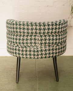 Houndstooth Green Vanity Chair