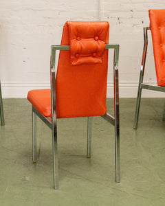 1970’s Tangerine Chrome Dining Chair