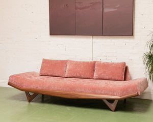 Gondola Armless Sofa In Bianca Rosewood