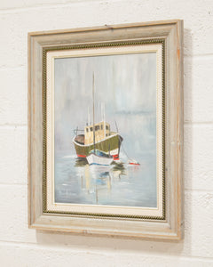 Boat Oil Painting by Diane Yglecias