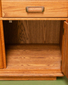 Vintage Oak boho Buffet Sideboard Credenza