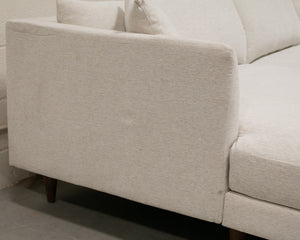 Elisa Oatmeal Sectional Sofa with Chaise