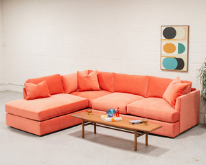 Michonne Sofa in Coral Pink