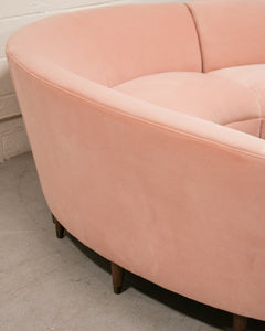 Aria 3 Piece Curved Sofa in Royale Blush