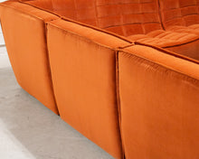 Load image into Gallery viewer, The Juno Modular Six-Piece Sectional in Burnt Orange
