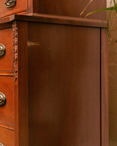 Antique Mahogany Federal Style Highboy Dresser