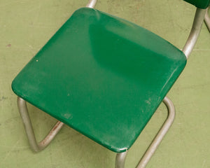 Retro Kelly Green Tubular Chrome Chair