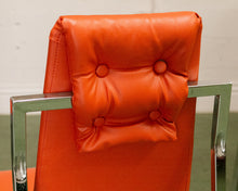 Load image into Gallery viewer, 1970’s Tangerine Chrome Dining Chair
