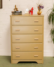 Load image into Gallery viewer, Pea Green Art Deco Highboy
