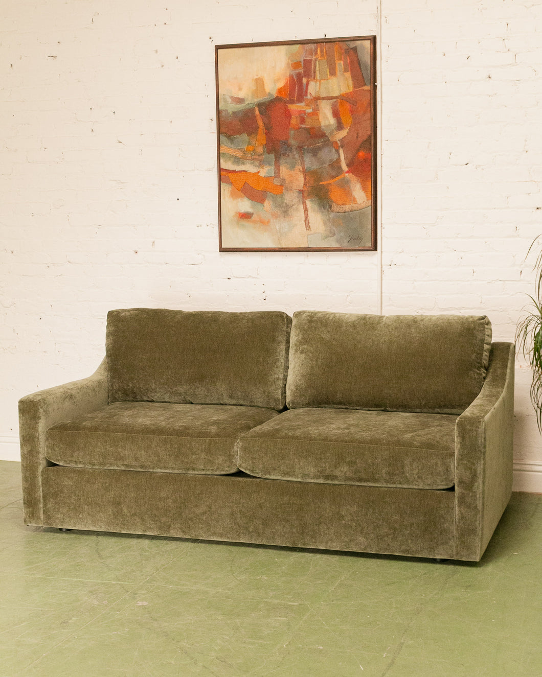 Hauser Sofa Bed in Amici Moss