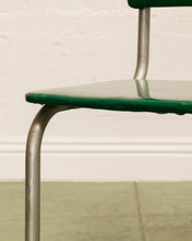 Load image into Gallery viewer, Retro Kelly Green Tubular Chrome Chair
