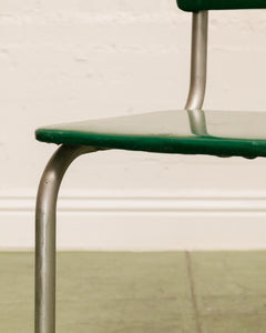 Retro Kelly Green Tubular Chrome Chair