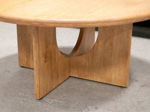 Sculptural Base Blonde Coffee Table