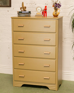 Pea Green Art Deco Highboy