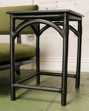 Load image into Gallery viewer, Set of 3 Black Bamboo Nesting Tables
