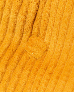 Mustard Corduroy Low Profile Swivel Chair