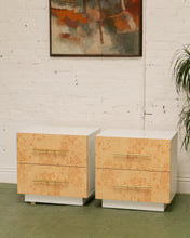 Load image into Gallery viewer, Faux Burl 2 Drawer Nightstand
