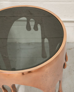 Volcano Drip Side Table in Copper