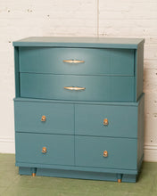 Load image into Gallery viewer, Dusty Blue Highboy Dresser
