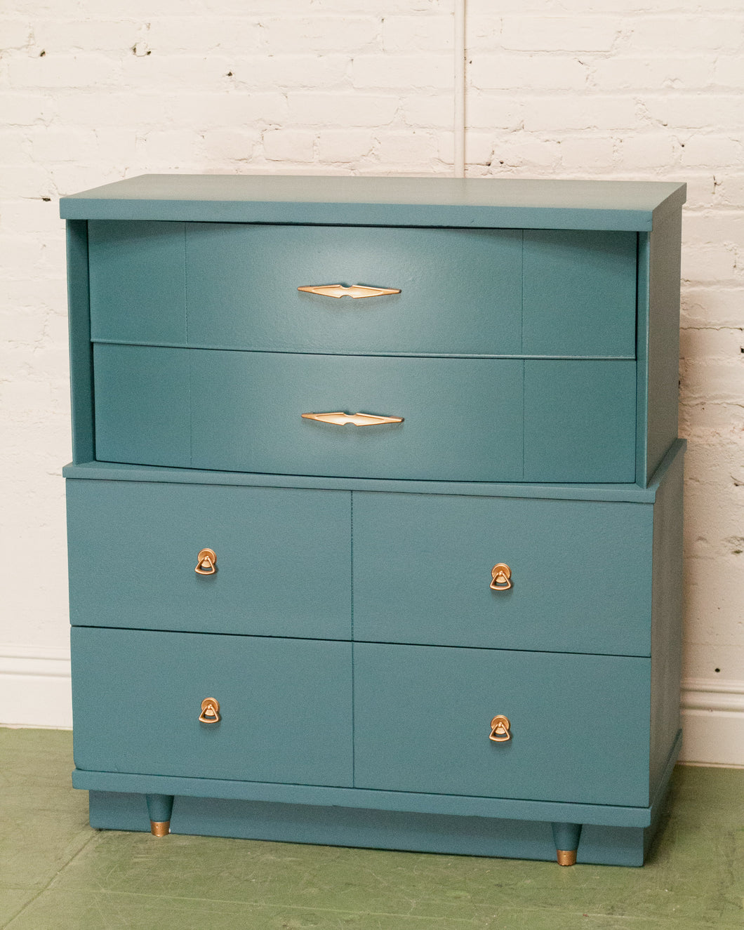 Dusty Blue Highboy Dresser