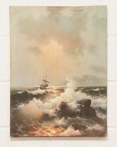 Ship at Sea Oil Painting