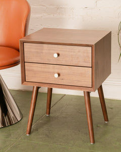 Mobi Nightstand with Brass Hardware